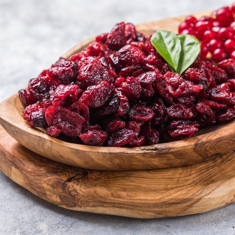 Tasty Dried cranberries, fruit. background. healthy food.